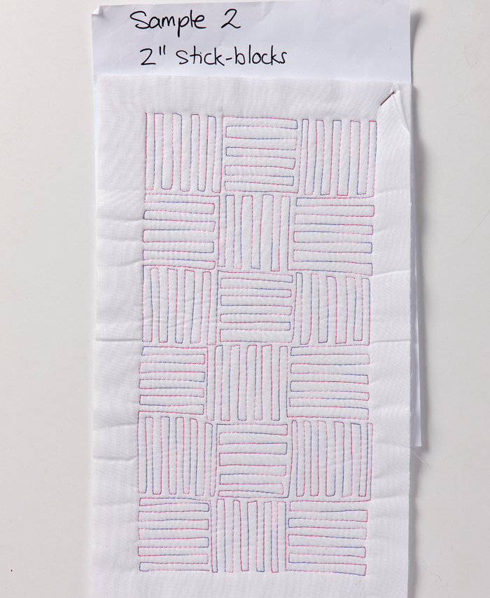 Straight Line Quilting Sample 2
