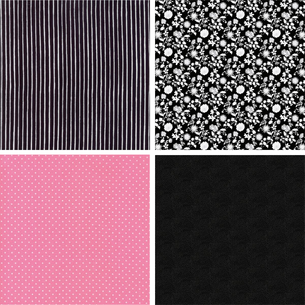 pink and black fabric